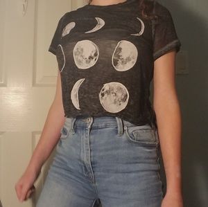 cute sheer black moons top!